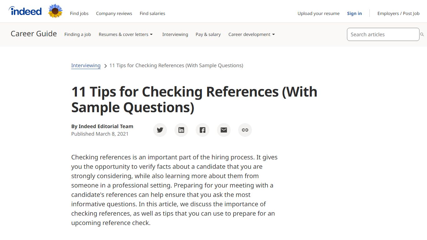 11 Tips for Checking References (With Sample Questions)