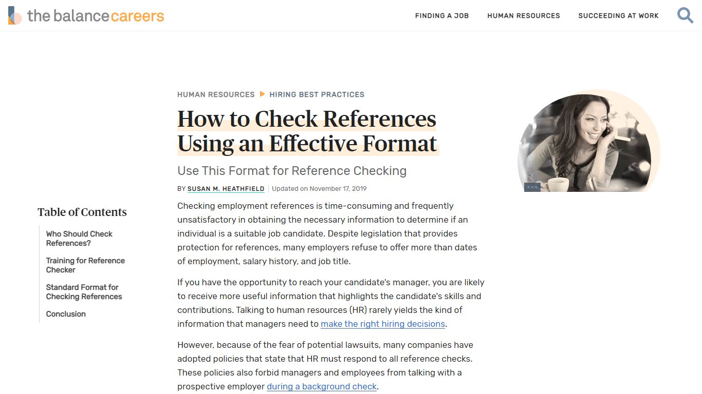 How to Check References and a Reference Checking Format